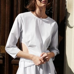 NEW WITH TAGS Zara cutout cotton poplin top